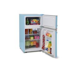 Montpellier MAB2035PB Undercounter Retro Fridge Freezer in Pastel Blue