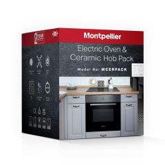 Montpellier MCERPACK Single Fan Oven & Ceramic Hob Pack