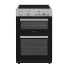 Statesman EDC60S2 60cm Double Oven Electric Ceramic Cooker - Silver