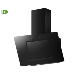 CATA  - 60cm Black Angled Glass Hood