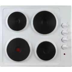 Statesman EH160WH - White Electric Hob - 60cm 4 Zone Solid Plate