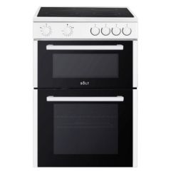 SOLT WHITE 60CM CERAMIC COOKER WITH DOUBLE OVEN