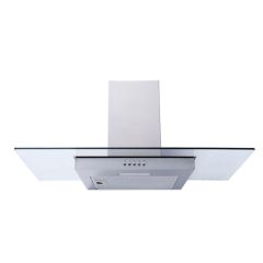 FL90SS Steel 90cm Flat Glass Chimney Cooker Hood Extractor Fan