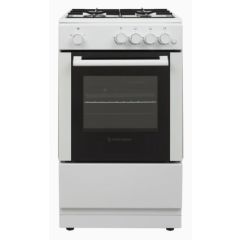 White Knight ATSCG50W Freestanding Single Cavity Gas Cooker - White