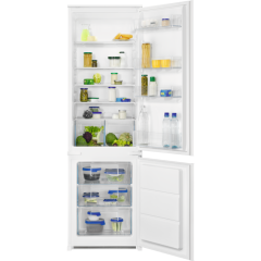 Zanussi ZNLK18ES3 Low Frost Integrated Fridge Freezer, Sliding Hinge, 70/30, White, E Rated